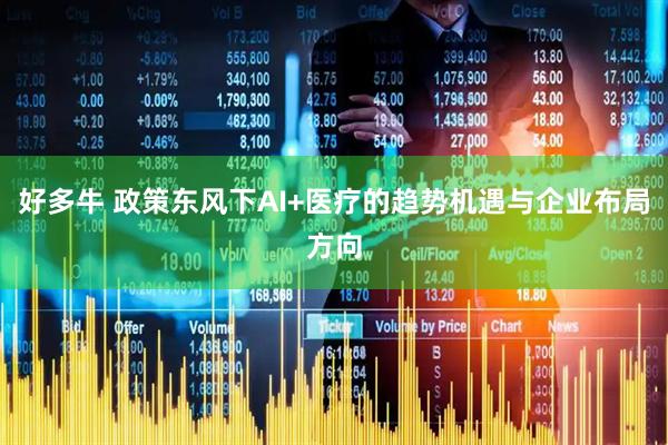 好多牛 政策东风下AI+医疗的趋势机遇与企业布局方向